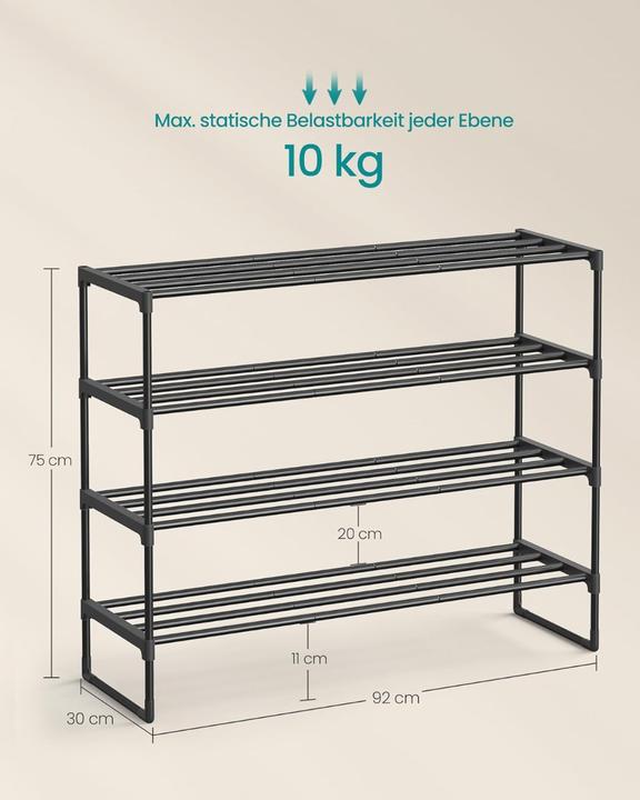 Produktbild Songmics Schuhregal (92 x 30 x 74 cm)