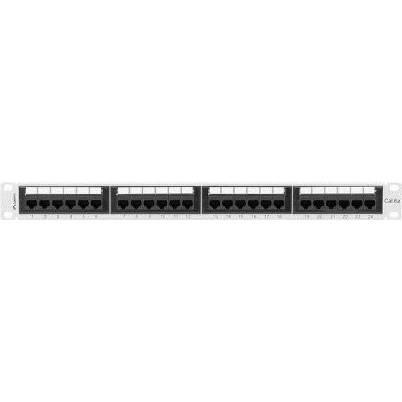 Thumbnail - Lanberg Patchpanel 24 Port 1U Cat.6A UTP-Stecker, Server Zubehör, Grau