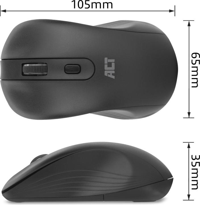 Actual product image ACT AC5105 Mouse Ambidextrous RF Wireless Optical 1000 DPI (Wireless)