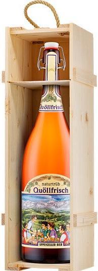 Produktbild Brauerei Locher Appenzeller Quöllfrisch naturtrüeb Bügelflasche 3 L in 1er Holzkiste mit Glasdeckel (1 x 300 cl)
