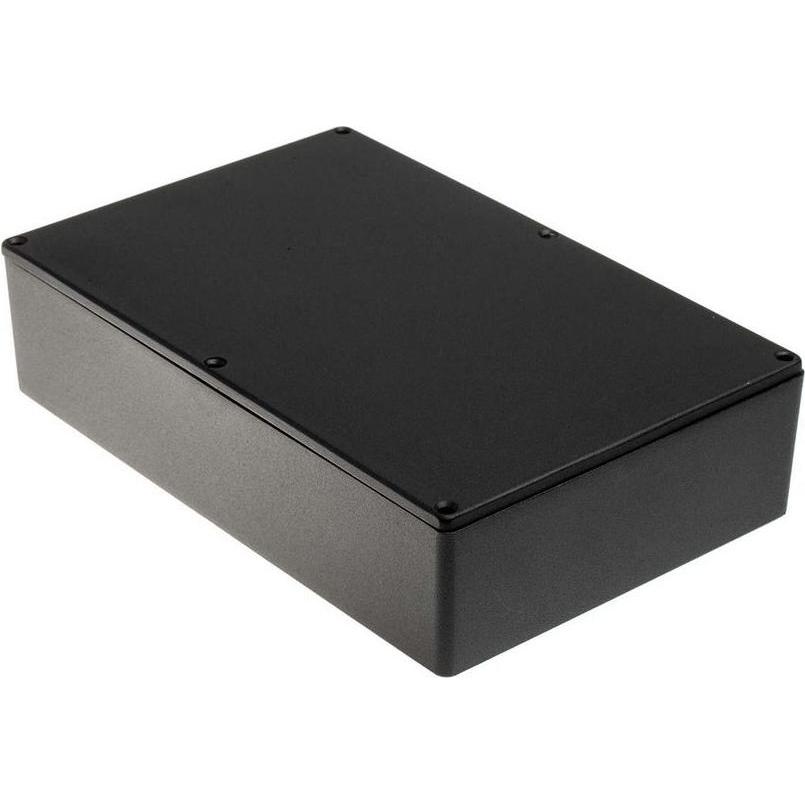 Rs Pro Gehäuse Aluminium 222x146x55mm (Gehäuse), Elektronikzubehör + Gehäuse, Schwarz