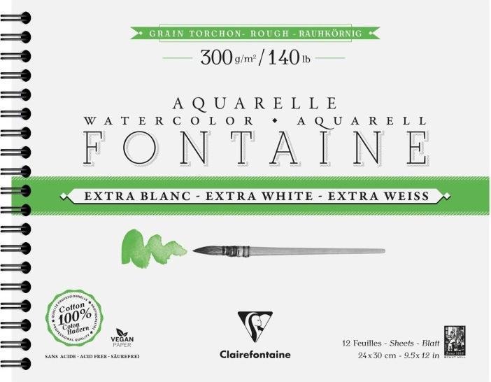 Produktbild Clairefontaine Aquarellpapier (300 g/m², 12x)