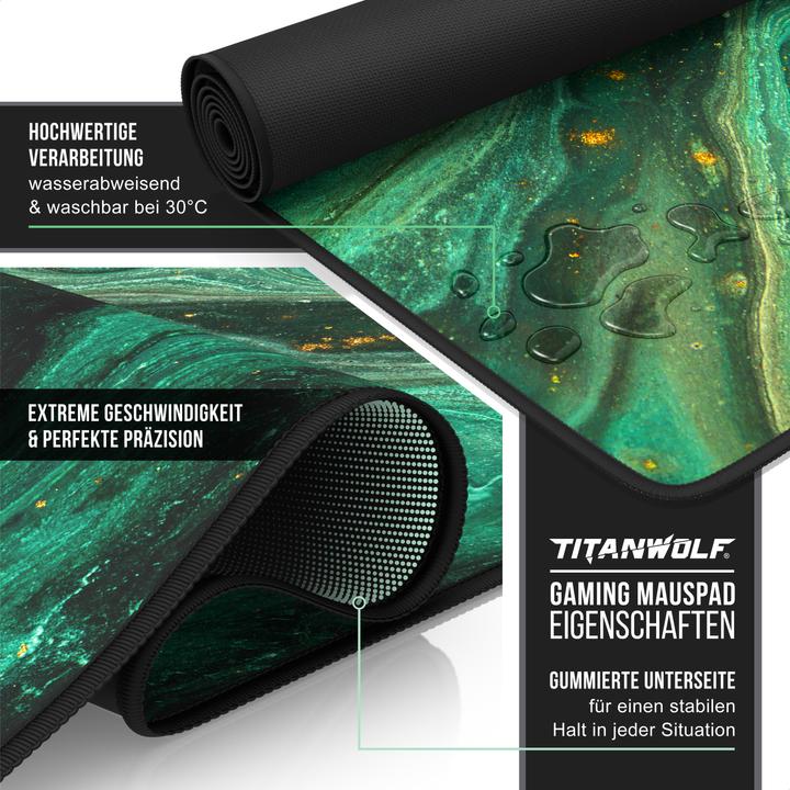 Immagine prodotto Titanwolf Tappetino per mouse da gioco, 1200 x 600 mm Tappetino per mouse da gioco XXXL speed, superficie (XXL)