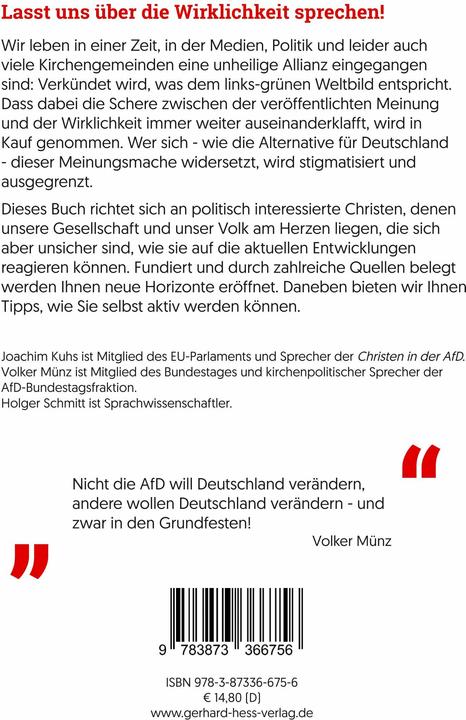 Image du produit Mut zur Wahrheit (Allemand, Holger Schmitt, Joachim Kuhs, Volker Münz, 2020)