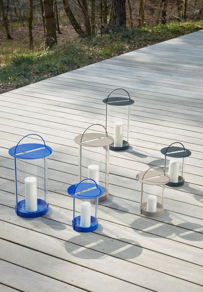 Produktbild Oyoy Living - Maki Lantern L - Optic Blue (L300488) (26 x 26 x 49 cm)