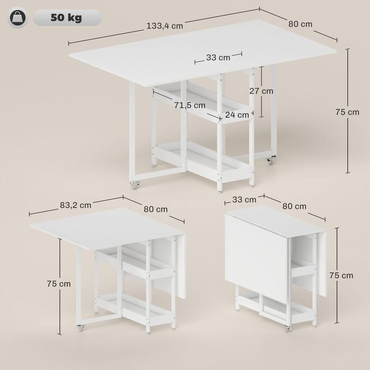 Actual product image Homcom Dining table (80 x 82.5 x 75 cm)