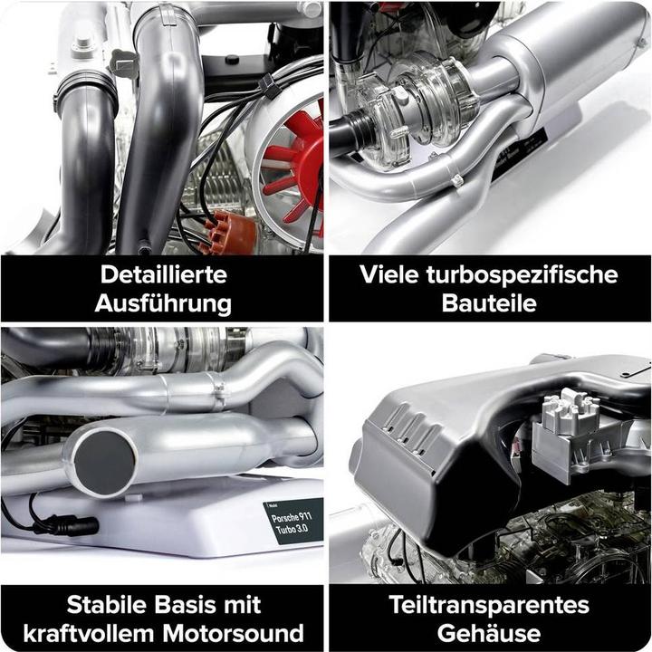 Actual product image Franzis Porsche 911 Turbo engine kit