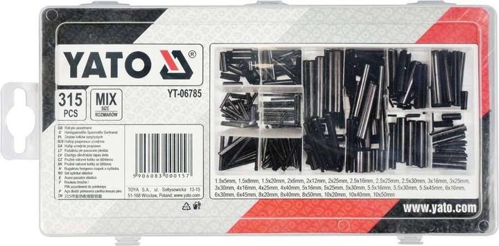 Image du produit Yato Assortiment de goupilles creuses professionnelles 315 pcs.
