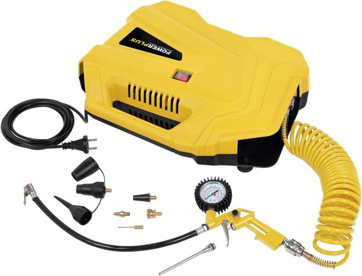 Actual product image Powerplus Compressor 1100W + 11acc (8 bar)