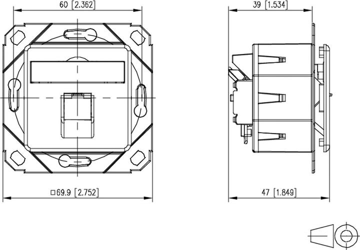 Immagine prodotto Metz Connect Presa IDC E-DAT C6A, 1 porta
