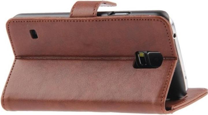 Produktbild König Design Schutzhülle Handytasche (Flip Quer) für Handy Samsung Galaxy S5 / S5 Neo Braun (Samsung Galaxy S5, Samsung Galaxy S5 Neo)