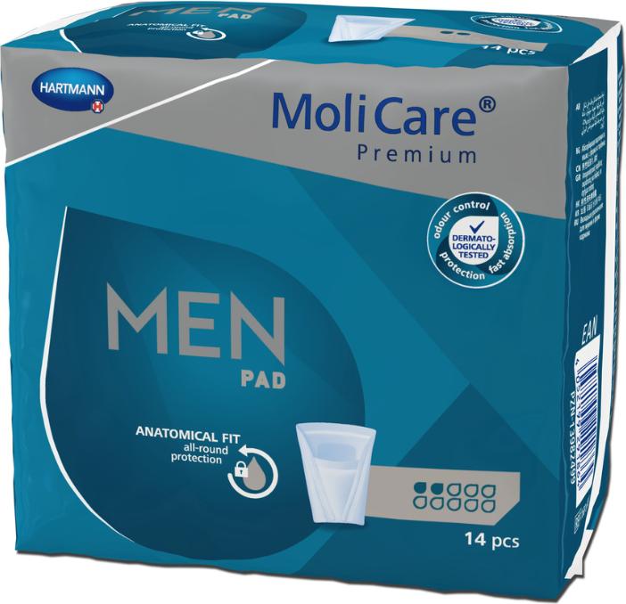 Produktbild MoliCare Premium Men Pad 2 Tropfen Btl 14 Stk (14 x, 2)