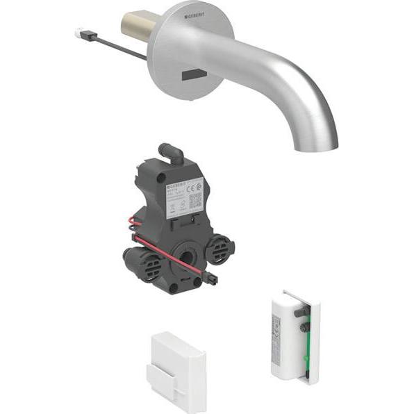 Geberit, Badarmatur, Piave Waschtischarmatur, Ausladung 170mm, ohne Mischer, Generatorbetrieb, für UP-Funktionsb