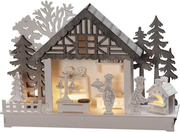 Konstsmide 3262-210, Leichte Dekorationsfigur, Weiss, Holz, Ambiente, Universal, IP20