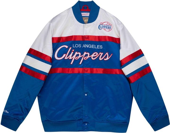 Actual product image Mitchell & Ness Heavyweight Satin Jacket - SCRIPT Los Angeles Clippers - M (M)