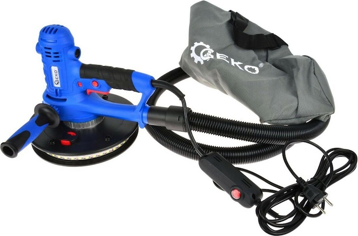 Image du produit GEKO Ponceuse pour cloisons sèches 800W, 190mm, LED, sac à déchets (Broyeur à sec, 800 W)