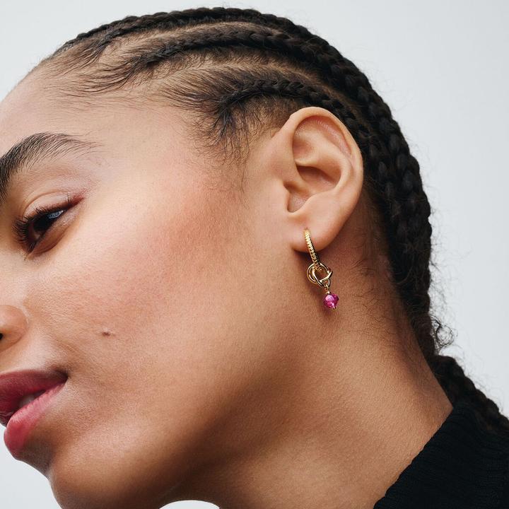 Image du produit Pandora Charm rose à facettes Cercle éternel (Plaqué or, Argent massif)