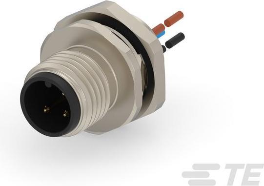 Produktbild TE Connectivity M12,FRONT MOUNTING,MALE,A,3P,0.2M WIRE