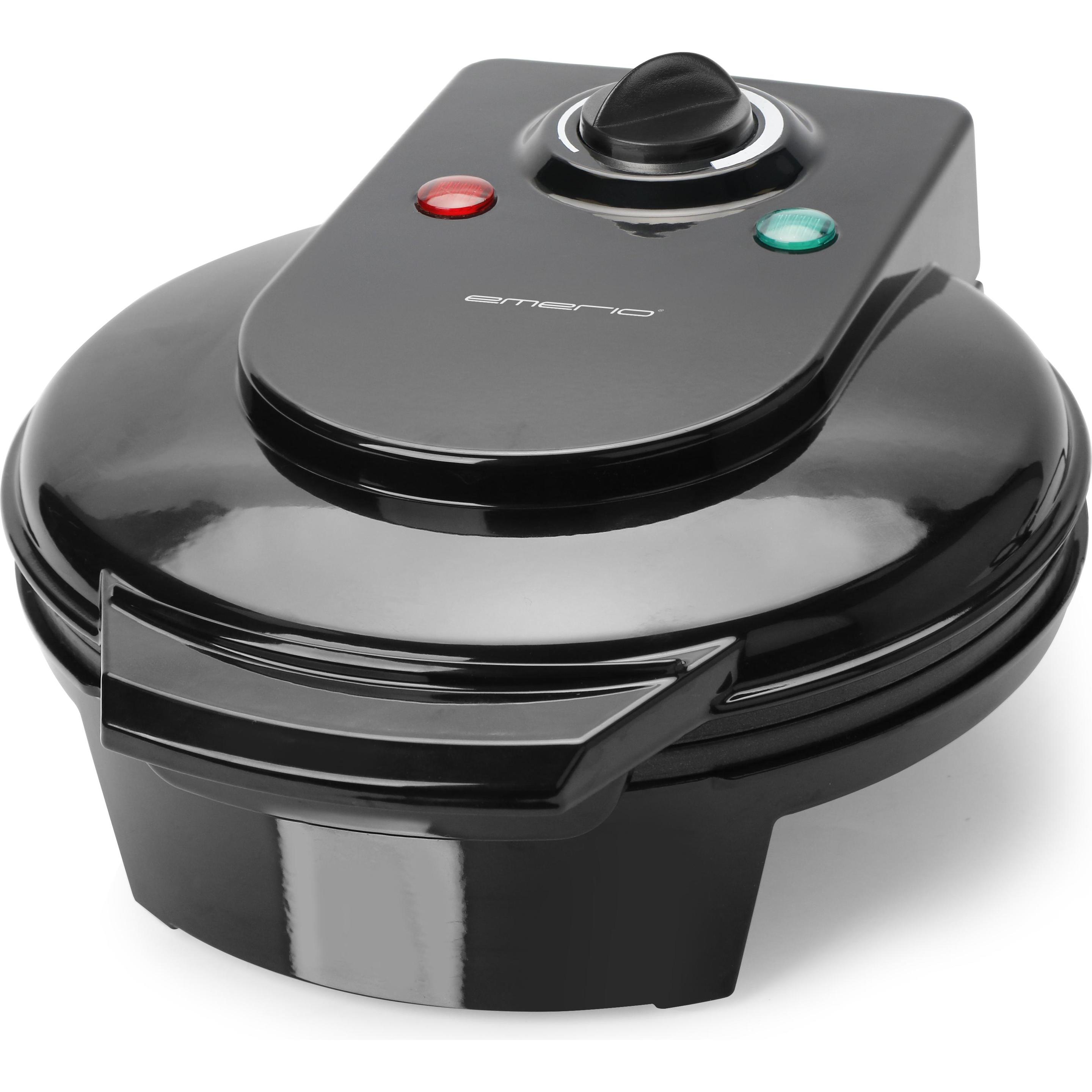 Emerio WM-131149 Macchina per waffle Rivestimento antiaderente, senza BPA Nero, Piastra per waffel, Nero