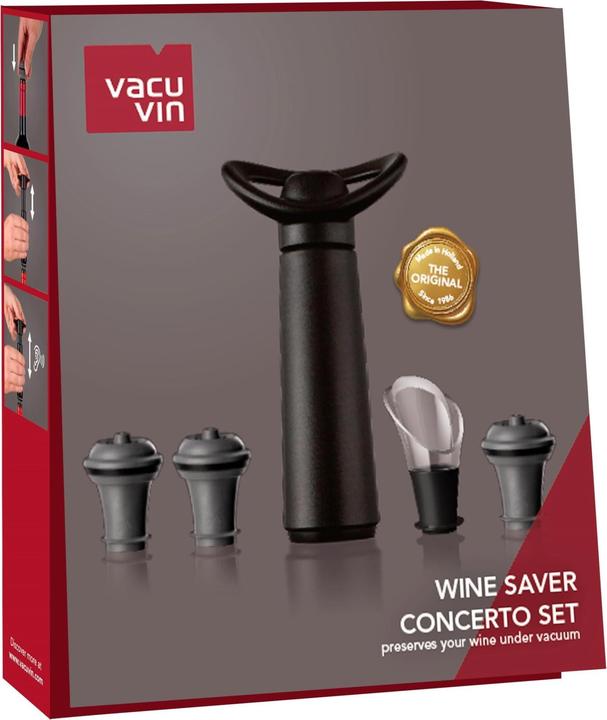 Vacu Vin Weinpumpe 3Stopfen+1Ausgiesser (Wine pourer, Wine pump)