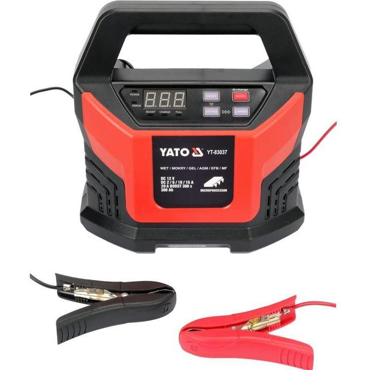 Yato, Caricabatterie per auto, PROSTOWNIK ELEKTRONICZNY 12V/2/6/10/15/20A (12V, 20 A)