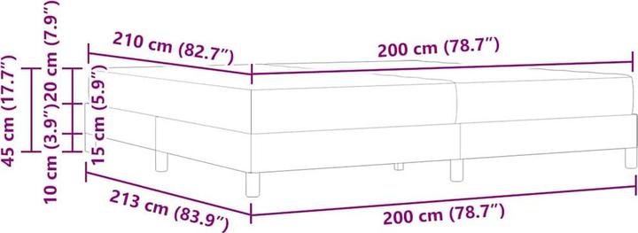 Actual product image vidaXL Box spring bed (200 x 210 cm)