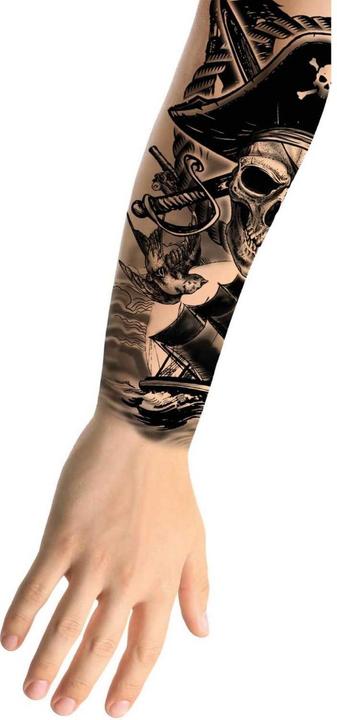 Actual product image Fiestas Guirca Pirate Temporary Tattoo