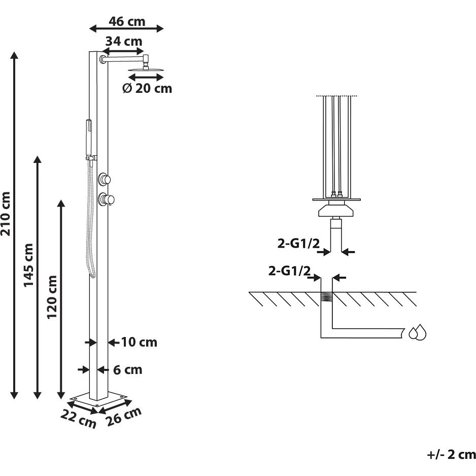 Thumbnail - Beliani, Gartendusche, Olzai