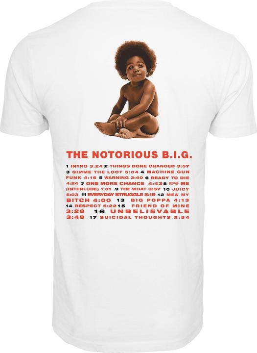 Immagine prodotto MT Biggie Ready To Die Tracklist Tee (L)