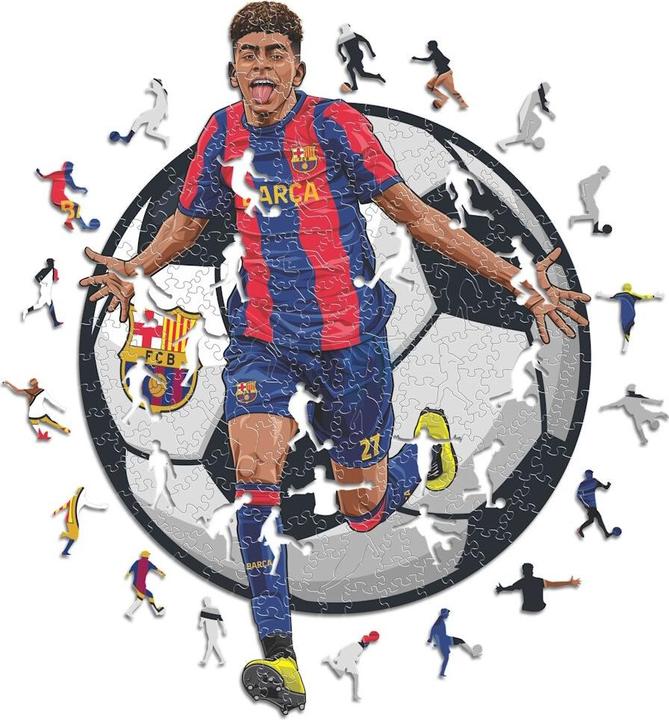 Actual product image Iconic FC Barcelona - Lamine Yamal - Wooden puzzle size S (150 pieces) (150 pieces)