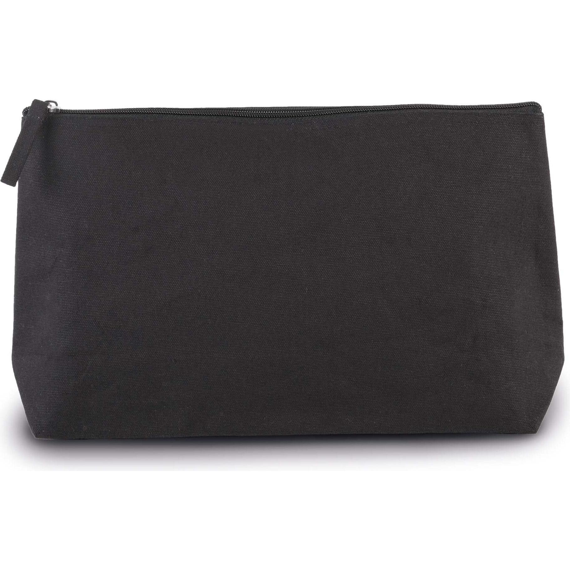 Kimood, Necessaire, Kosmetiktasche aus Baumwolle, Schwarz