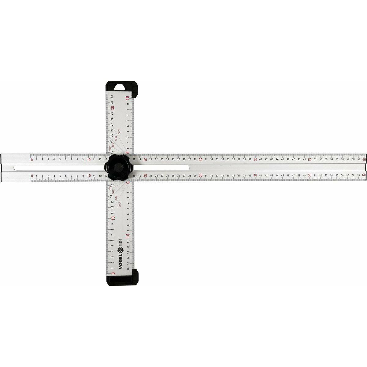 Toya, Messlehre, VOREL KĄTOWNIK ALUMINIOWY NASTAWNY L 600 M 18374 (1837400 cm)
