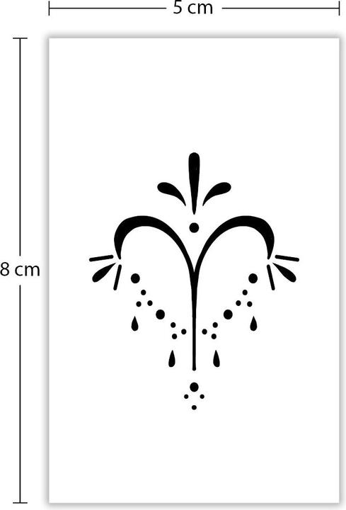 minink Temporäres Tattoo: Sternzeichen Widder in kalligrafischer Schrift