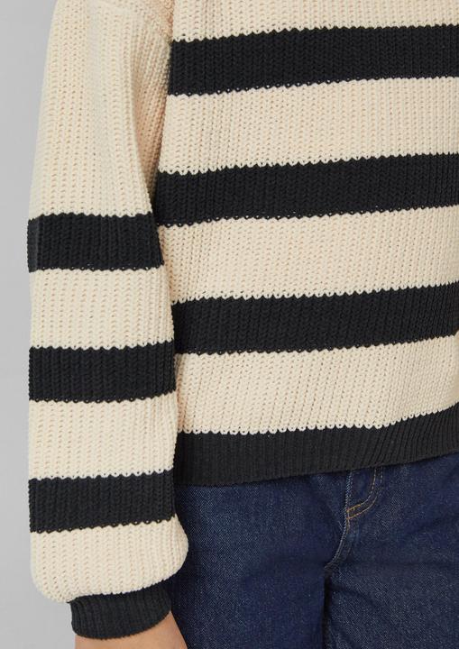 Produktbild s.Oliver Strickpullover Gestreifter Chenille Pullover im Loose Fit mit Rundhalsausschnitt (170, 176)