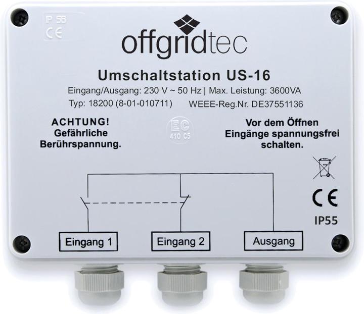 Offgridtec Station de commutation pour la priorité au réseau US-16