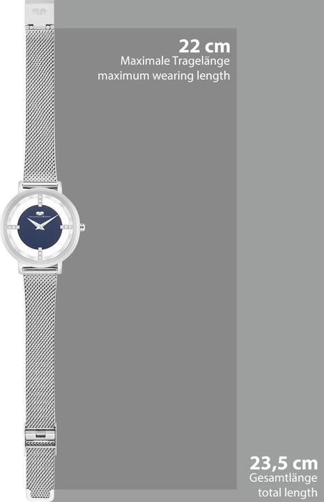 Immagine prodotto Orologio al quarzo da donna Lucrezia in acciaio inox argento - 33682 (Orologio da polso analogico, 36 mm)