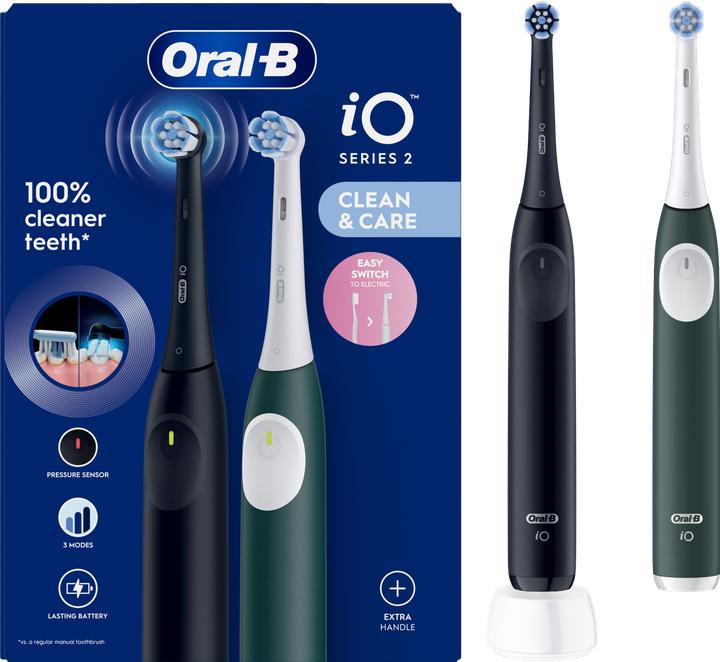 Actual product image Oral-B iOS2d.2ZZ9.0 Duo Black & Green (Oscillating toothbrush)