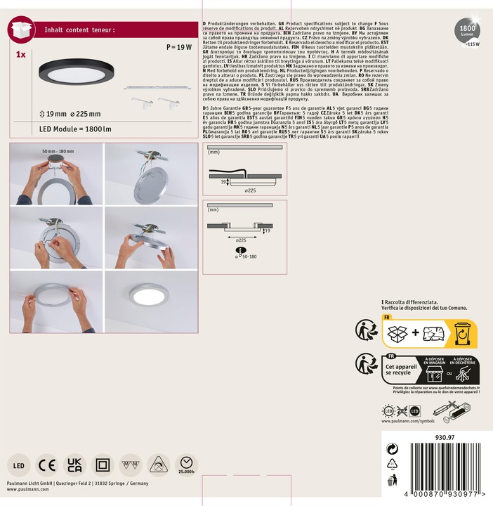 Image du produit Paulmann Cover-It (1800 lm)