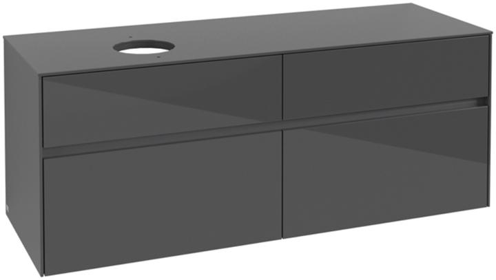 Produktbild Villeroy & Boch Collaro Waschbeckenunterschrank 1400x548x500 mm, 4 Auszüge, für Waschbecken links (147 x 62 x 57 cm)