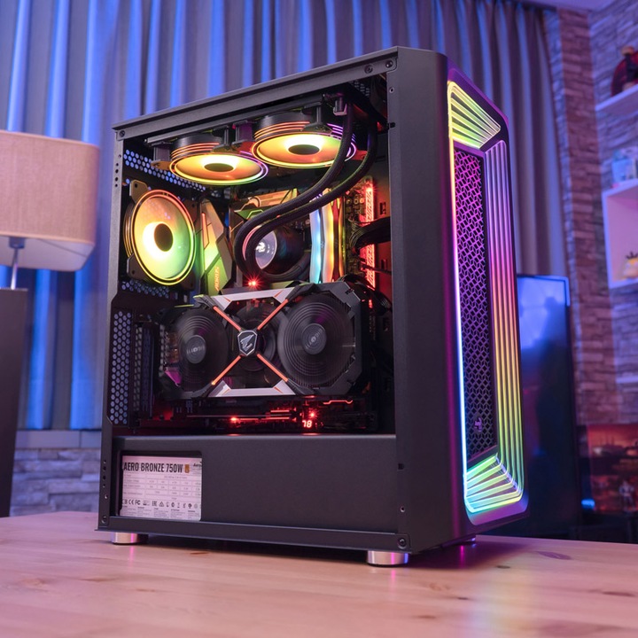 Produktbild AeroCool Geh Midi Interstellar MicroATX/ATX/MiniITX ARGB/TG (ATX, Mini-ITX, mATX)