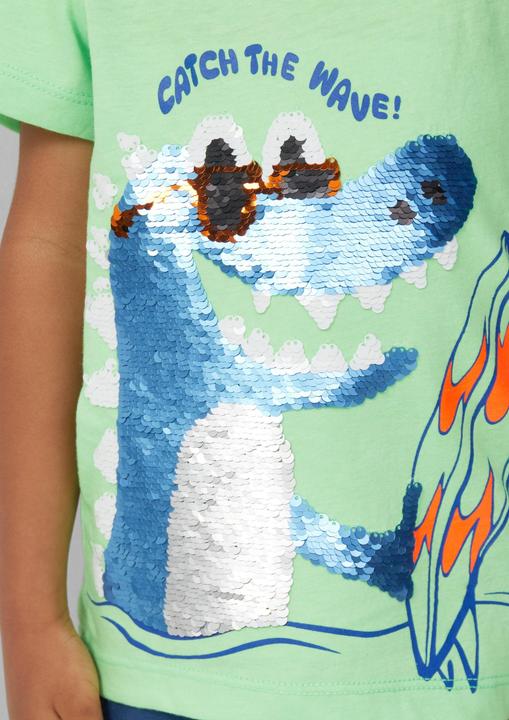 Produktbild S.Oliver T-Shirt Jersey-T-Shirt mit Wendepailletten (104, 110)