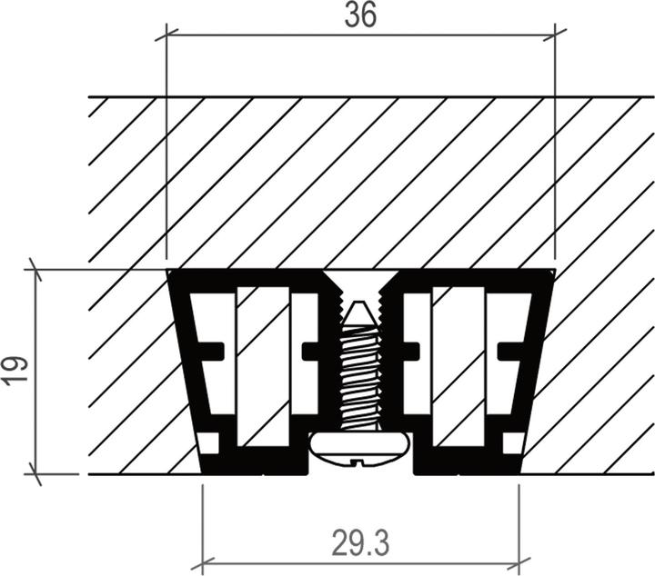 Actual product image Meyer Burr strip, length 1070 mm, aluminium/steel