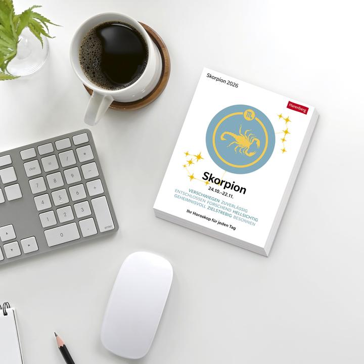 Produktbild Harenberg Skorpion Sternzeichenkalender 2026 - Tagesabreisskalender - Ihr Horoskop für jeden Tag (11 x 14 cm)
