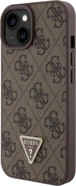 Immagine prodotto Guess PU Strass Triangle metalinis logotipo d??klas, gonne iPhone 15 Plus rudas (Apple iPhone 15 Plus)