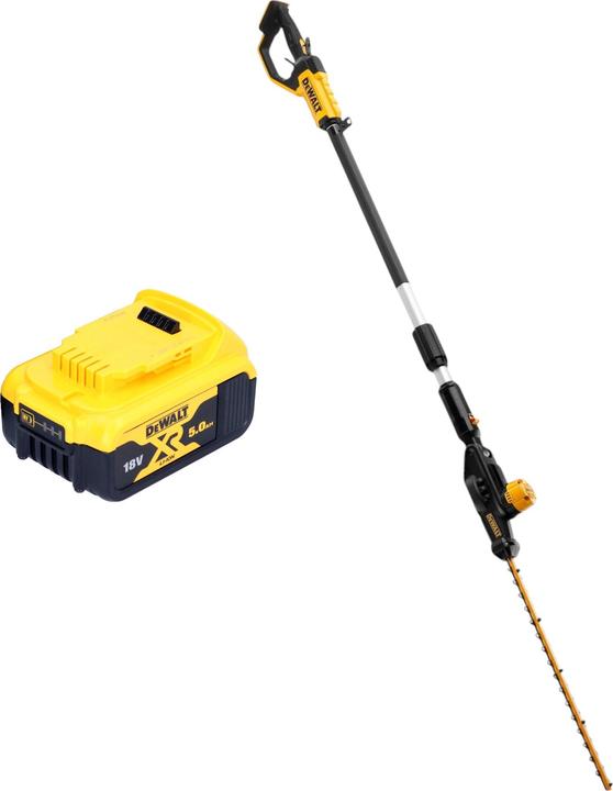 DeWalt DCMPH 566 N Akku Stabheckenschere 18 V 55 cm + 1x Akku 5,0 Ah - ohne Ladegerät (Rechargeable battery operated)