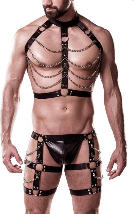 Image du produit Grey Velvet Ensemble de chaînes 3 pièces avec string (M)