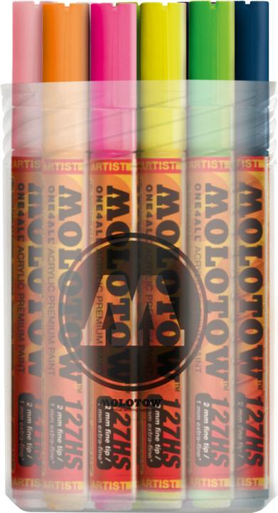 Produktbild Molotow Permanentmarker One4All 127 HS nachfüllbar 2mm sortiert VE=20 Stück Stiftebox (20x)