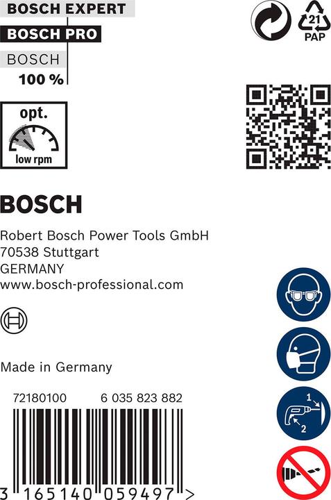 Immagine prodotto Bosch Professional Zubehör Punta da installazione PRO Wood HSS, 10 x 87 x 600 mm (8 mm)