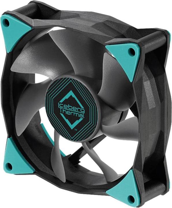 Produktbild Iceberg Thermal IceGALE Computergehäuse Ventilator 8 cm Schwarz 1 Stück(e) (80 mm, 1 x)