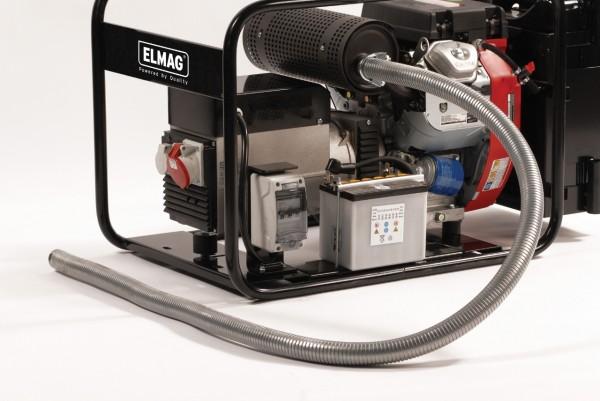 Actual product image Elmag - Exhaust pipe *stainless steel* flexible, 2 m incl. connection for power generator with GX160 and